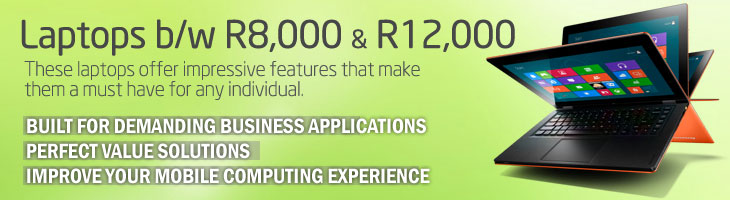 Laptops & Notebooks Between R8,000 to R12,000