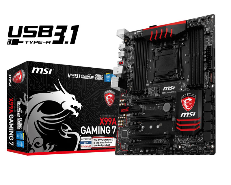 Buy MSI X99A GAMING 7 USB3.1 Motherboard at Evetech.co.za