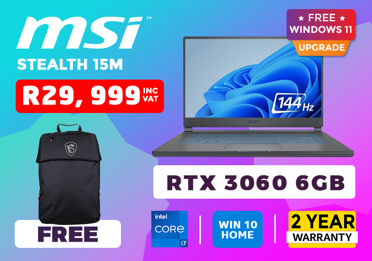 MSI Stealth 15M A11UEK Core i7 RTX 3060 Gaming Laptop