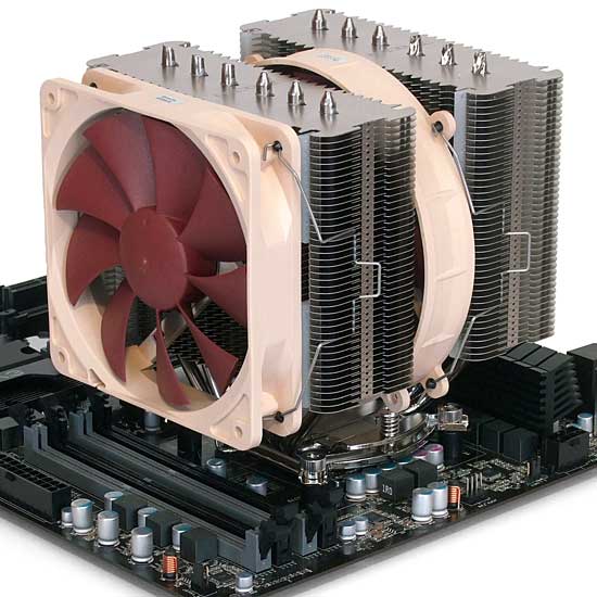 Noctua Nh D14 Dual Radiator 6 Heatpipe With 140mm 120mm Dual Sso Bearing Fans Cpu Cooler Nh D14 Retail