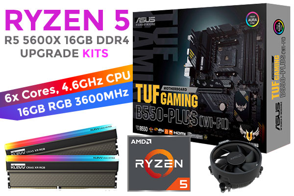 Memory PC Kit d'évolution PC AMD Ryzen 5 5600X 6X 3.7 GHz, 16 GB