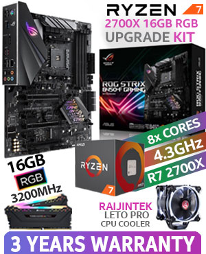 AMD RYZEN 7 2700X ROG Strix B450-F 16GB RGB Upgrade Kit