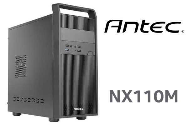 Antec NX110M Mid Tower Gaming Case / Solid Side Panel / Creation of Value & Function / Supports up to 4 Fans / Graphics Card Support Up to 310 mm / CPU Cooler Support Up to 130 mm / PSU Support Up to 200 mm / 0-761345-81014-2
