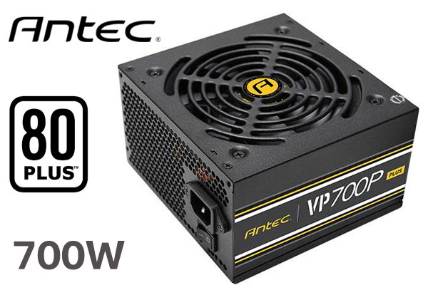 Antec VP 700p Plus 700W Power Supply / Advanced Low Voltage Fan / 120mm Silent Fan / Multiple GPU Support / Japanese Capacitors / VP700P PLUS