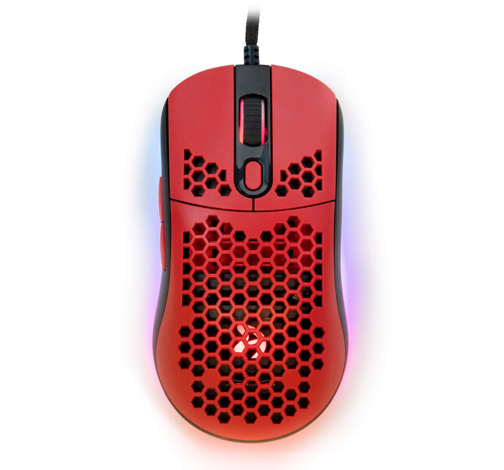 Arozzi Favo Ultra Light Gaming Mouse - Black/Red