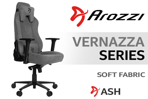 Arozzi  Vernazza Soft Fabric Gaming Chair - Ash