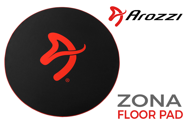 Arozzi ZONA Floor Pad - Black/Red / Anti-Slip Rubber Bottom / Dampens the Noise of Chair Movements / 3mm Microfiber with Perimeter Stitching / Protects Your Floor From Scratches / AZ-ZONA-PAD-BR