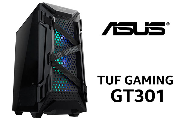 ASUS TUF Gaming GT301 ATX Mid-tower Tempered Glass Gaming Case / honeycomb front panel / 120mm AURA Addressable RGB fan / 360mm radiator support / Extensive storage options / 90DC0040-B49020