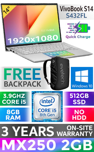 Buy Asus Vivobook S14 S432fl Core I5 Professional Laptop At Evetech Co Za