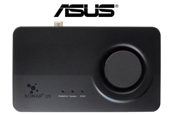 ASUS Xonar U5 Compact 5.1 Chanel USB Sound Card / 192kHz/24-bit HD Sound / 104dB Signal-to-Analog Ratio / Integrated Headphone Amplifier / Sonic Studio suite / 90YB00FB-M0UC00