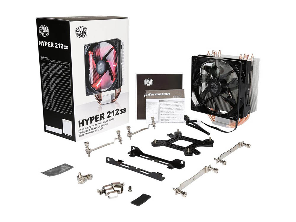 Cooler Master Hyper 212 Led Cpu Cooler 120mm Fan Heatpipes Heatsink For Intel Lga 2011 V3 2011 1151 1150 1155 1156 775 Amd