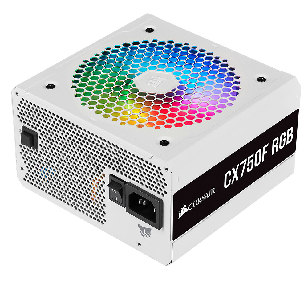 Corsair CX750F 750W RGB Power Supply - White