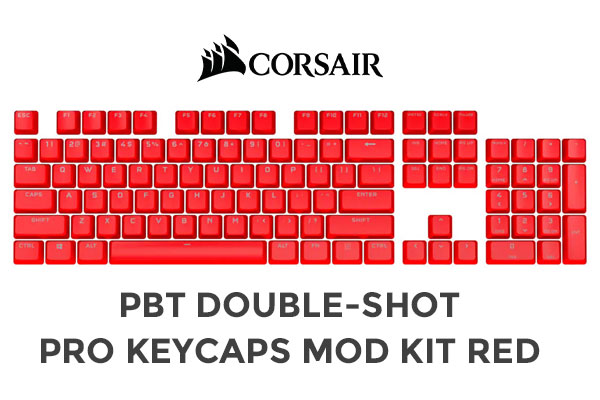 Corsair Gaming PBT Double-shot Pro Keycaps - Red