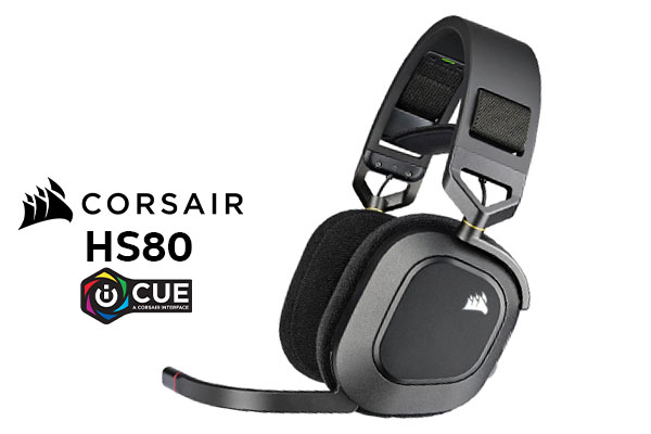 Corsair HS80 RGB WIRELESS Gaming Headset - Carbon