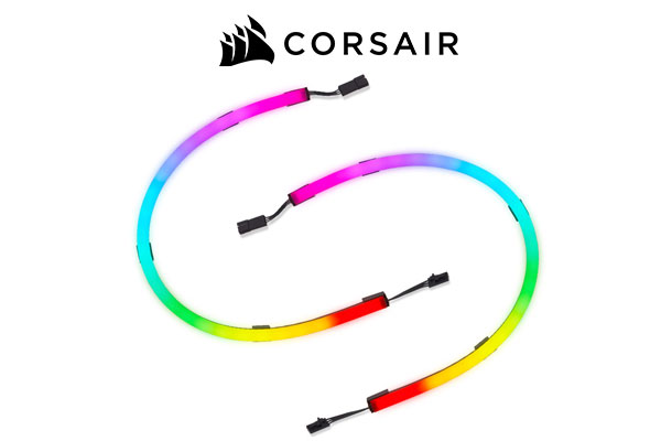 CORSAIR iCUE LS100 Smart Lighting Strip Expansion Kit 450mm / Immersive Ambient Lighting / Integrate With Games And Media / 2x 27 Individually Addressable RGB LEDs / Built-In Light Diffusion / Quick And Easy Installation / CD-9010001-WW/LL