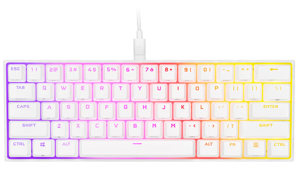 Corsair K65 RGB MINI Gaming Keyboard - CHERRY MX Red - White