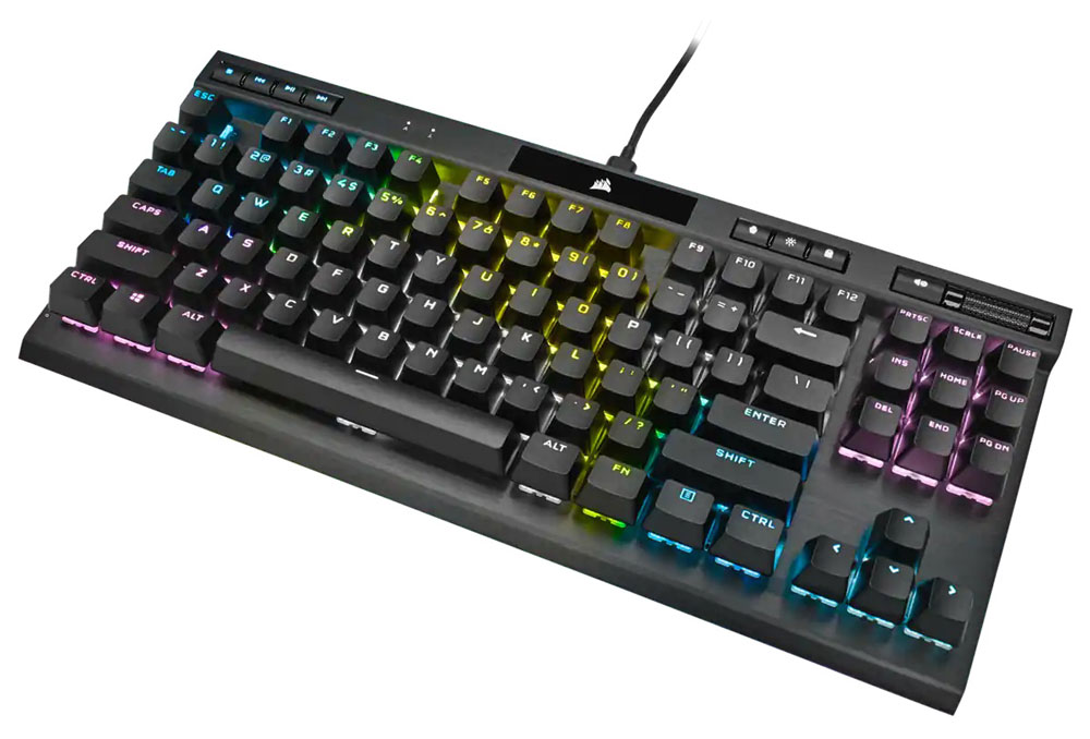 Corsair K70 RGB TKL Champion Gaming Keyboard - Linear & Hyper-Fast
