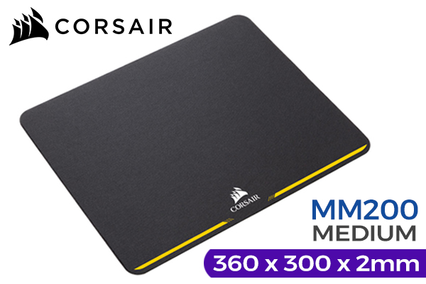 Corsair MM200 Cloth Medium Gaming Mouse Pad / 360mm x 300mm x 2mm / Optimized for Control / CH-9000099-WW