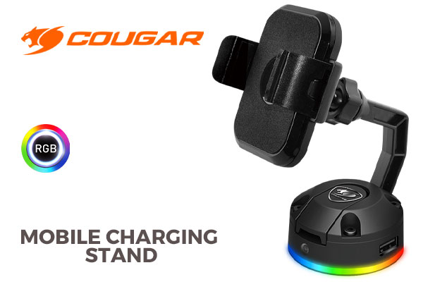 Cougar Bunker M RGB Wireless Mobile Charging Stand with USB Hub / Adjustable Stand / Super Stable / Convenient USB Hub / CGR-XXNB-PS1RGB