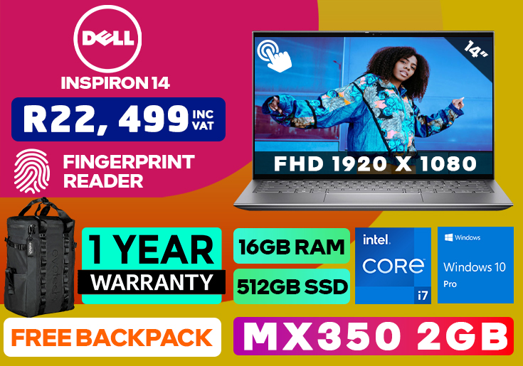Dell Inspiron 14 i7-1195G7 16GB RAM & 512GB SSD And MX350 2GB