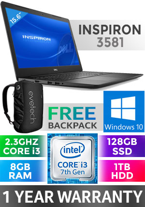 Buy Dell Inspiron 3581 15 6 Core I3 Laptop With 128gb Ssd At Evetech Co Za