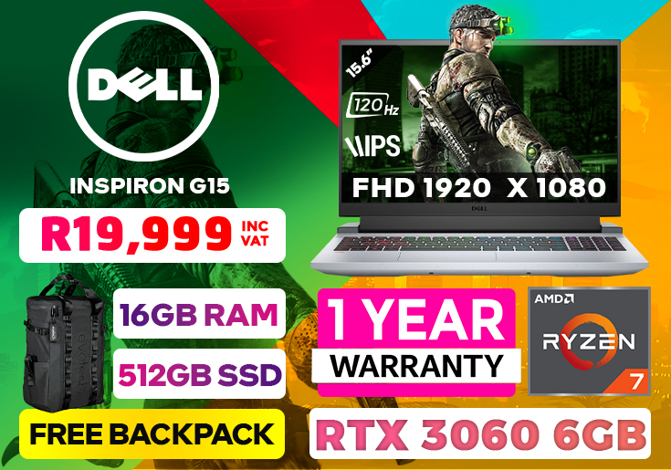 Dell Inspiron G15 R7-5800H 16GB RAM 512GB SSD RTX 3060 6GB