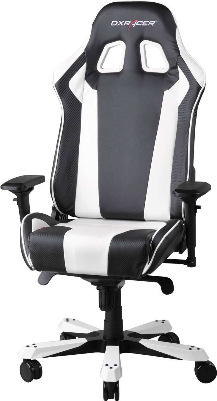 dxracer king series black  white gaming chair  ohks06nw  free delivery