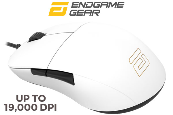Endgame Gear XM1r Gaming Mouse - White / 19,000 CPI PAW3370 PixArt Sensor / Groundbreaking Sensor / Advanced Switches and Technology / Hybrid Skate Design / PGW-EG-MOU-012
