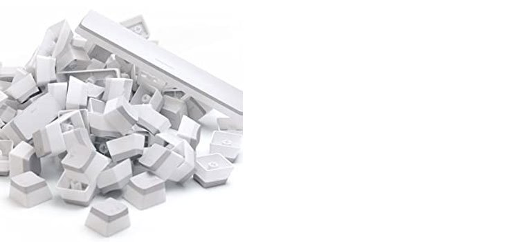 Glorious Aura 104 Keys PBT Mechanical Keycaps - White