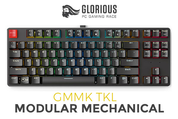 Glorious GMMK Modular Mechanical Keyboard - TKL Black / Pre-Built / Full NKRO N-Key Rollover / ABS Double Injection Keycaps / 16.8 Million Color RGB Backlight / GMMK-TKL-BRN