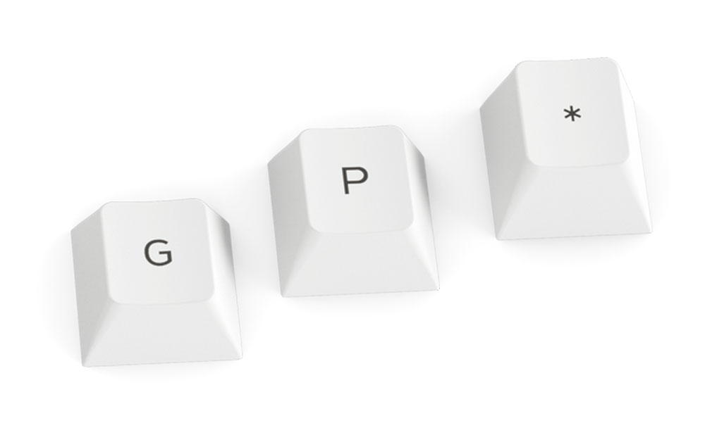 Glorious GPBT Premium PBT Keycaps - Arctic White