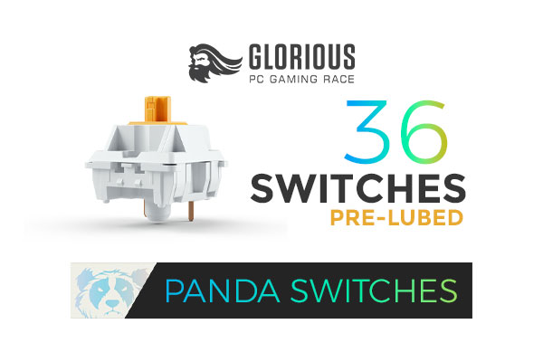 Glorious Panda Mechanical Keyboard Switches - Lubed
