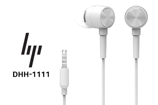 HP DHH-1111 Wired Earphone - White / Multi-platform Compatibility - Mobile/PC/PS4/Xbox One / Deep Stereo Bass / Intelligent Button Control / Omnidirectional Microphone / DHH-1111-WT