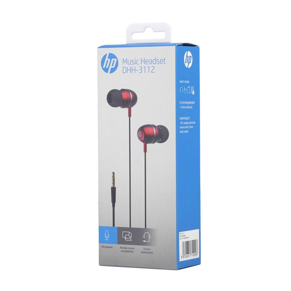 HP DHH-3112 Wired Earphone - Red