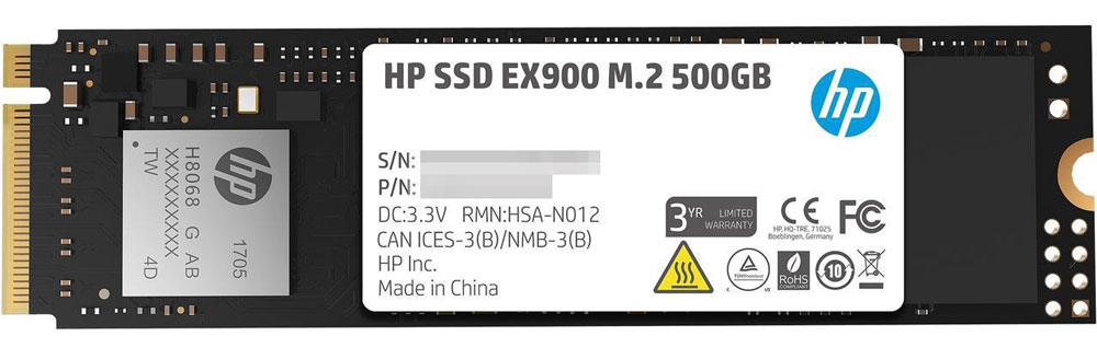 HP EX900 500GB M.2 PCI-e NVMe Internal SSD