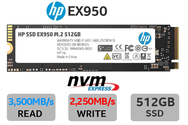 HP EX950 M.2 512GB  PCl-e NVMe Internal SSD