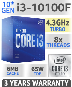 Intel 10th Gen Core i3-10100F