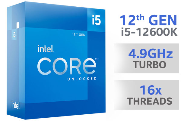 Intel Core i5-12600K 12th Gen Core Processor 10-Core, 16-Thread