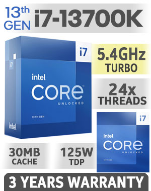 PC avec Intel Core i7-13700K, 16Go