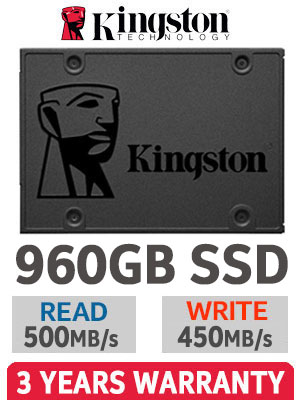 Kingston A400 2.5" 960GB SSD SATA 3 2.5" Solid State Drive / Read Upto 500MB/s / Write Upto 450MB/s