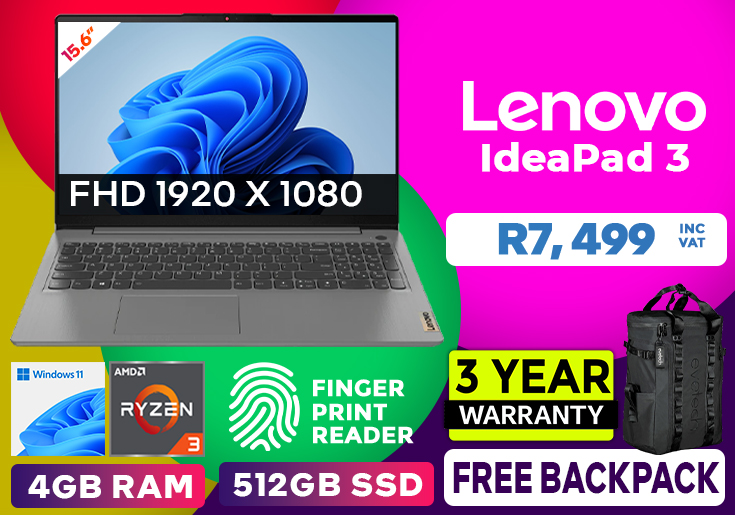 Lenovo IdeaPad 3 Ryzen 3 3250U 3250U 4GB RAM & 512GB SSD