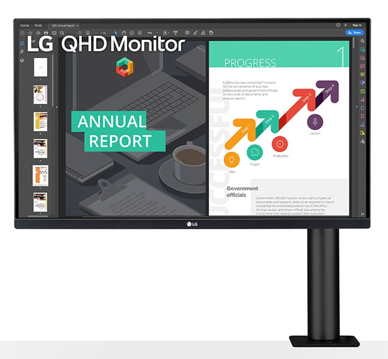 LG 27QN880 QHD Ergo IPS Monitor