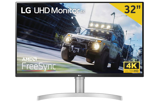 LG 31.5" 32UN550 4K UHD 3840 x 2160 UltraFine Gaming Monitor / AMD FreeSync Technology / Immersive Gaming Experience / Fluid and Rapid Motion / More Vividly and Realistically / 32UN550