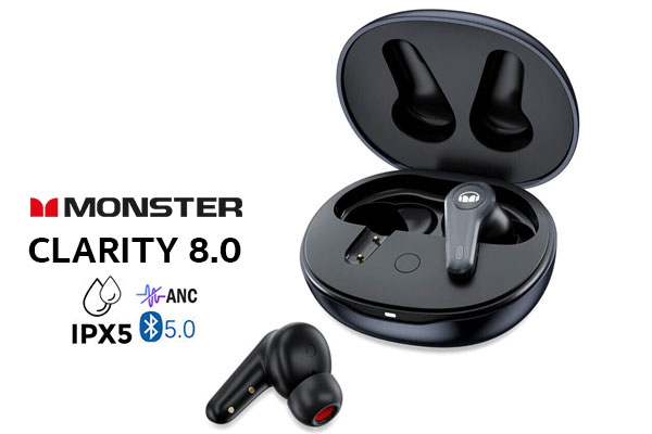 Monster Clarity 8.0 ANC Wireless Headphones - Blue