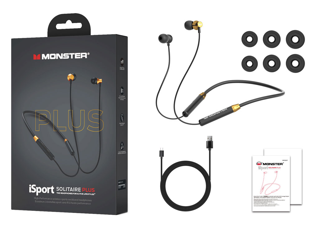 Monster iSport Solitaire Plus Wireless Headphones - Gold