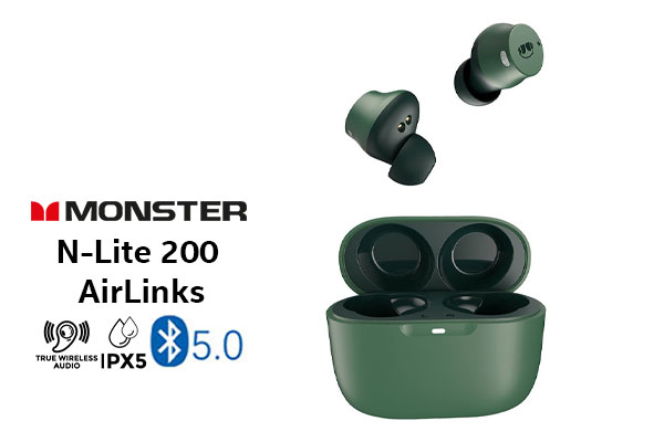 Monster N-Lite 200 AirLinks Wireless  In-Ear Headphones - Green