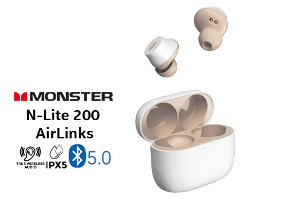 Monster N-Lite 200 AirLinks Wireless  In-Ear Headphones - White