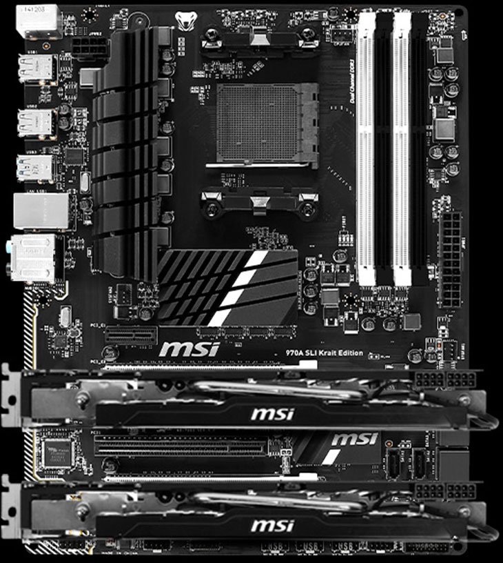 Buy MSI 970A SLI KRAIT Edition USB 3.1 Motherboard at Evetech.co.za