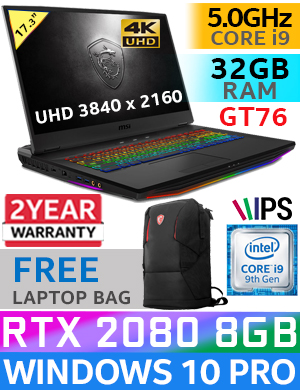 Buy Msi Gt76 9sg Core I9 Rtx 2080 Laptop At Evetech Co Za