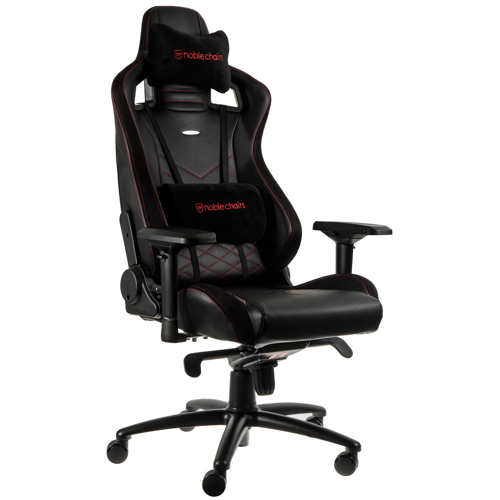 noblechairs epic series gaming chair  blackred  premium design  finest  design  solid steel frame  plenty of adjustment  easy assembly  max